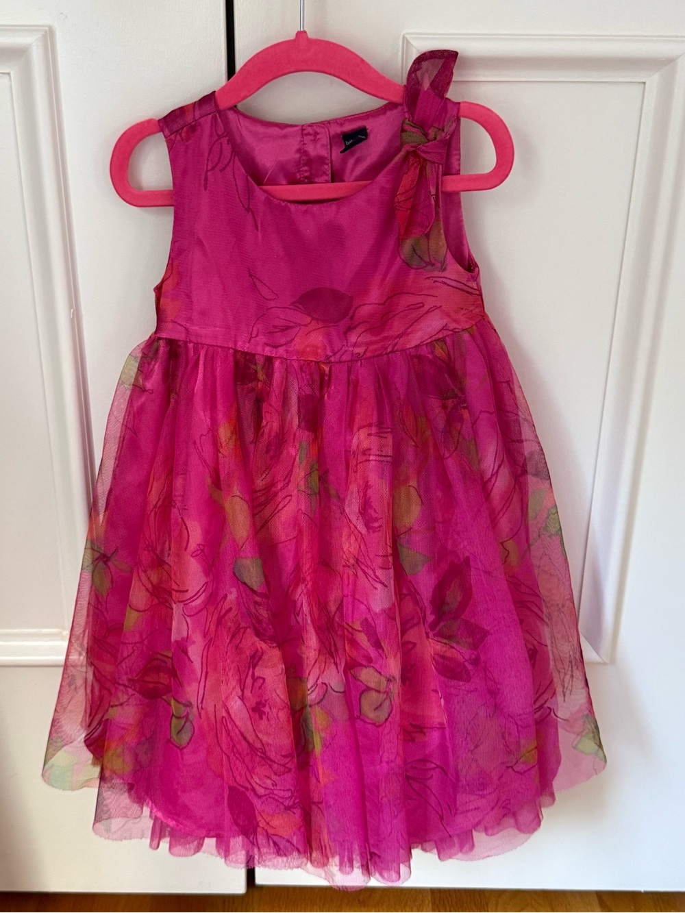 Baby GAP Girls' Fuchsia Floral Party Dress - 3T